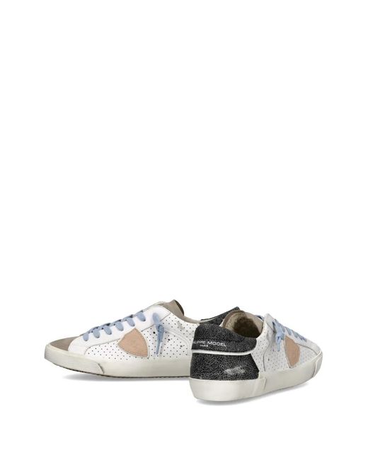Philippe Model White Prsx Low Perforated Sneakers for men