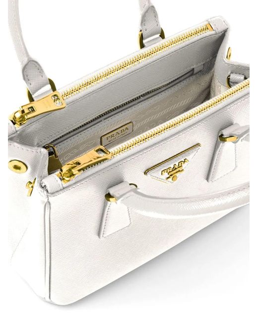 Prada White Galleria Mini-Handtasche