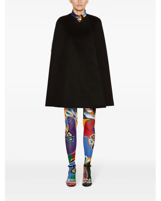 Emilio Pucci Black Iride-Print Cape