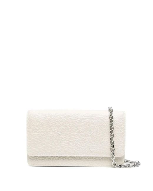 Maison Margiela Four Stitches Portemonnee Met Ketting in het White voor heren