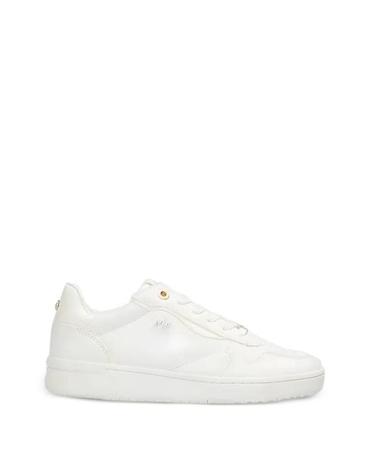 Mexx White Logo-Plaque Panelled Sneakers