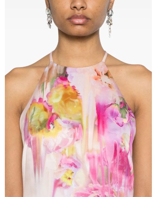 Blumarine フローラル ミニドレス Pink