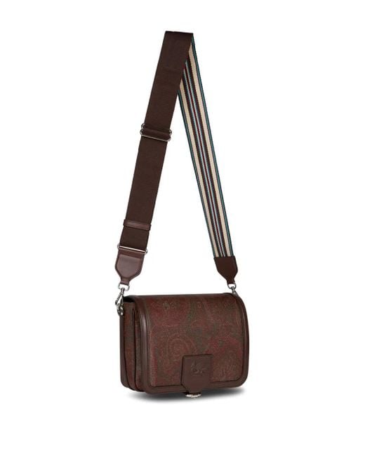 Etro Brown Essential Bandana-Print Crossbody Bag for men
