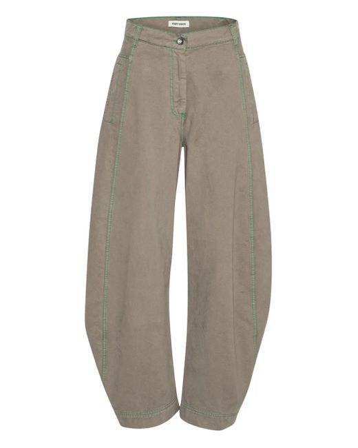 Henrik Vibskov Gray Contrast-Stitched Jeans