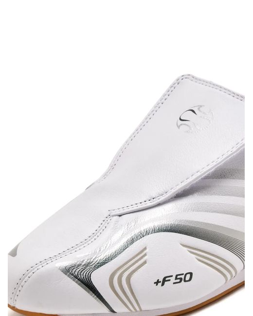 Adidas White F50 Slip-On Sneakers