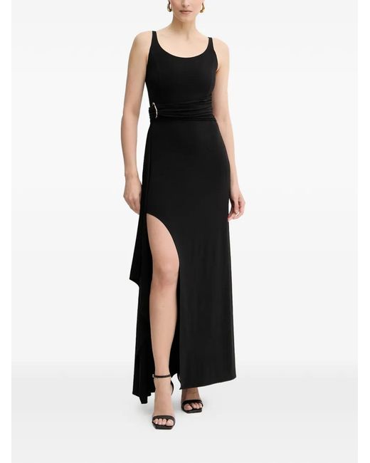 Hervé Léger Black Mila Buckle Maxi Dress