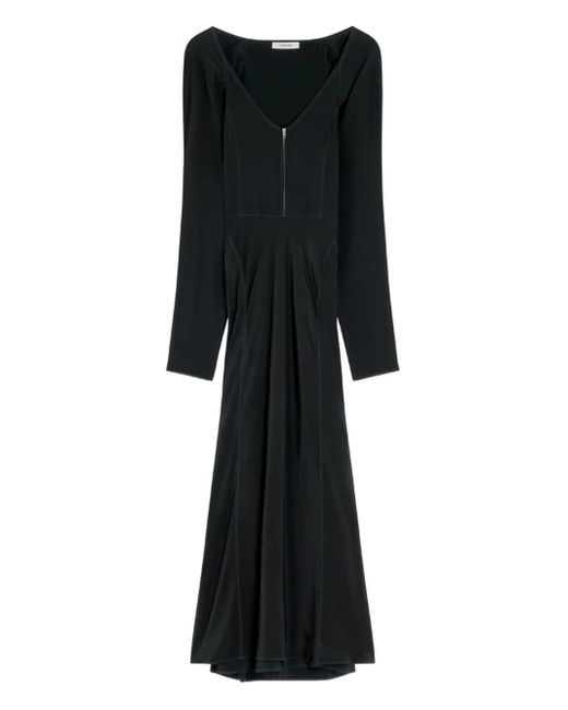 Lemaire Black Bias-Cut Raglan-Sleeve Midi Dress