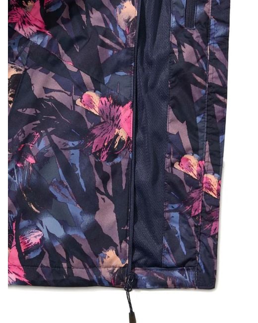 Columbia フローラル フーデッド ジャケット Blue