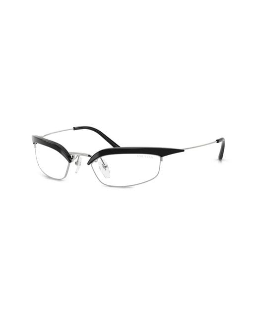 Prada Metallic Geometric-Frame Glasses