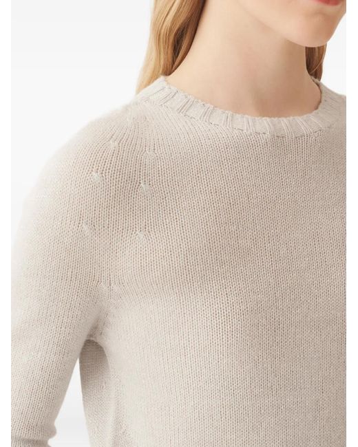 Fabiana Filippi White Crew-Neck Sweater