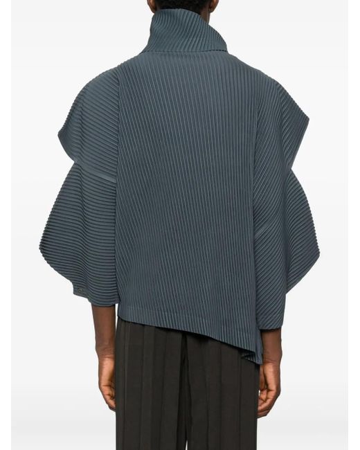 メンズ Homme Plissé Issey Miyake Angular Stone プルオーバー ブルー
