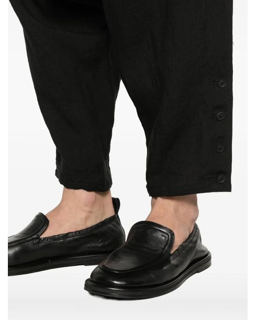 Yohji Yamamoto Black Button-Fastening Trousers for men