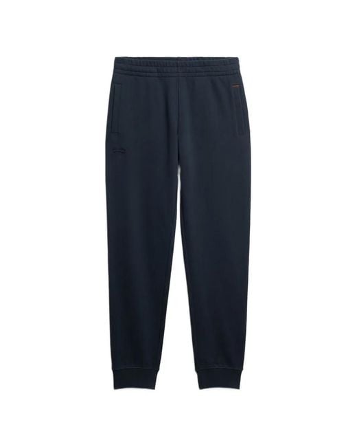 Superdry Blue Logo-Embroidered Track Pants for men