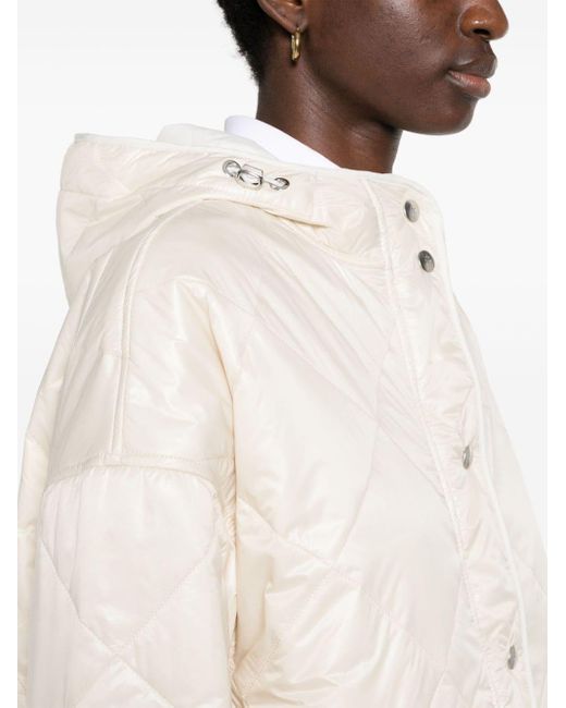 Eleventy Natural Hooded Padded Jacket