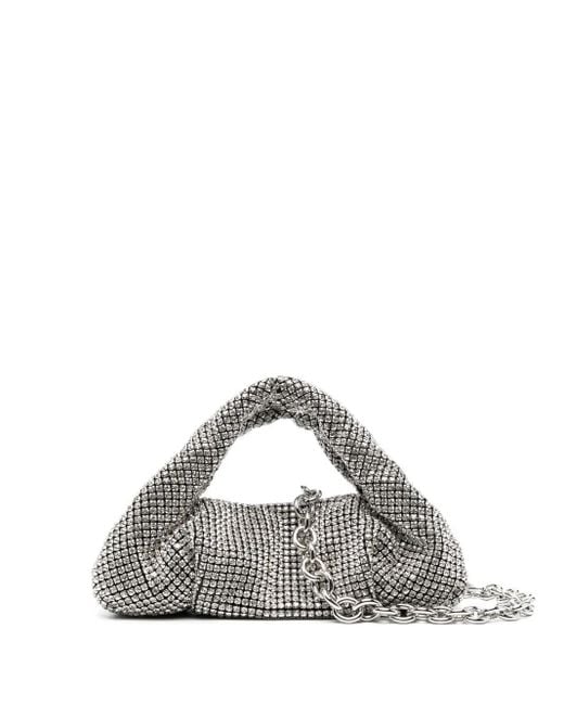 Stuart Weitzman Gray The Moda Shine Tote Bag