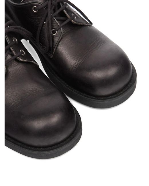 MM6 by Maison Margiela Brown Biker Lace-Up Shoes for men