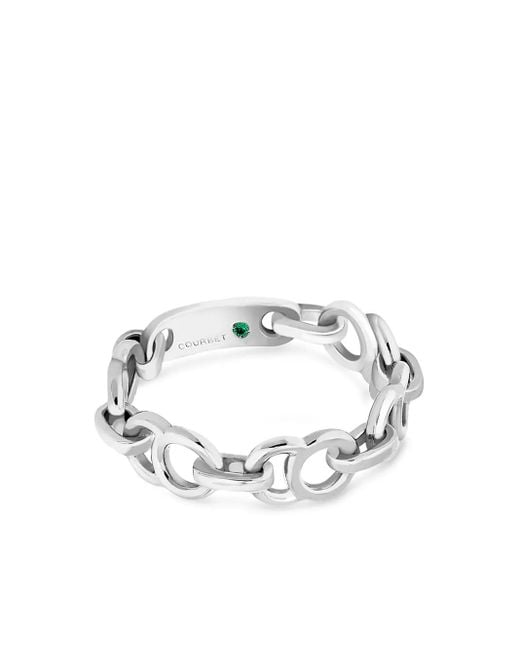 COURBET White 18Kt Recycled Celeste Chain Ring