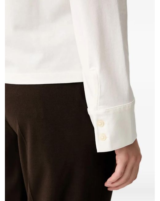 Marc O' Polo White Long-Sleeved Button-Up Shirt