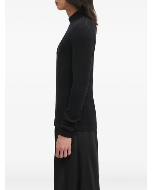 Visvim Black Ribbed Roll-Neck Jumper for men