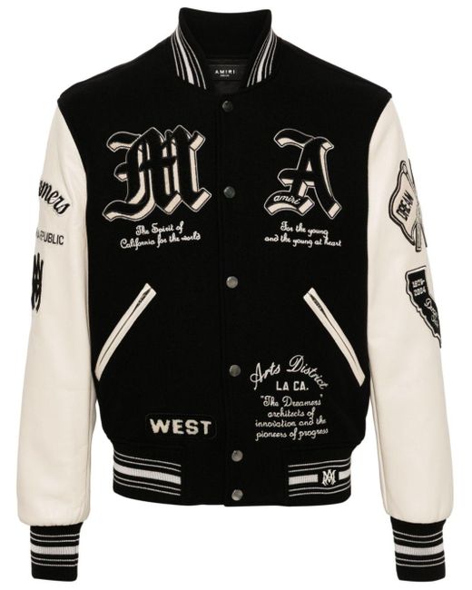 Amiri Black Dream Team Varsity Jacket for men
