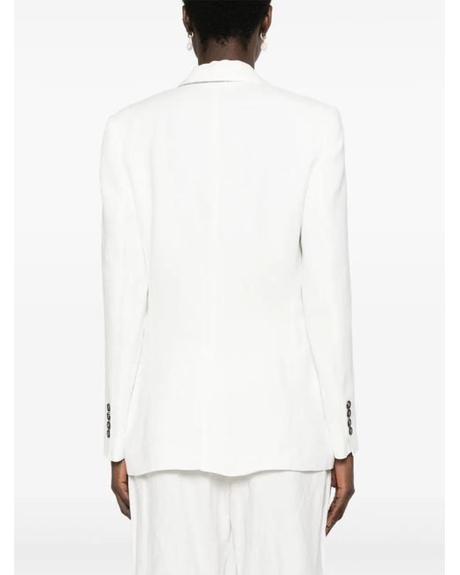 Brunello Cucinelli Natural Double-Breasted Blazer