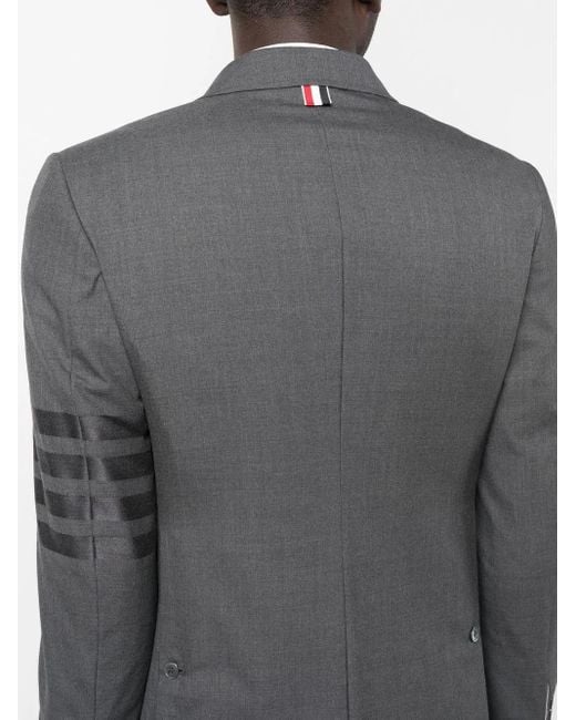 Thom Browne Gray 4-Bar Stripe Elongated Blazer for men