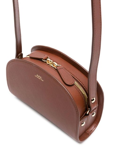 A.P.C. Brown Leather Shoulder Bag