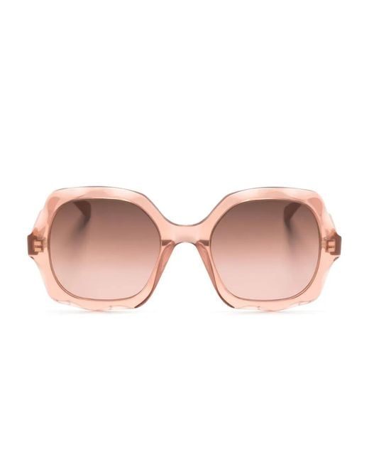 Chloé Pink Olivia Round-frame Sunglasses - Women's - Acetate