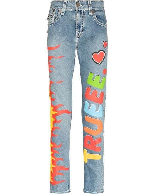 True Religion Blue X Chief Keef Super T Slim-fit Jeans for men