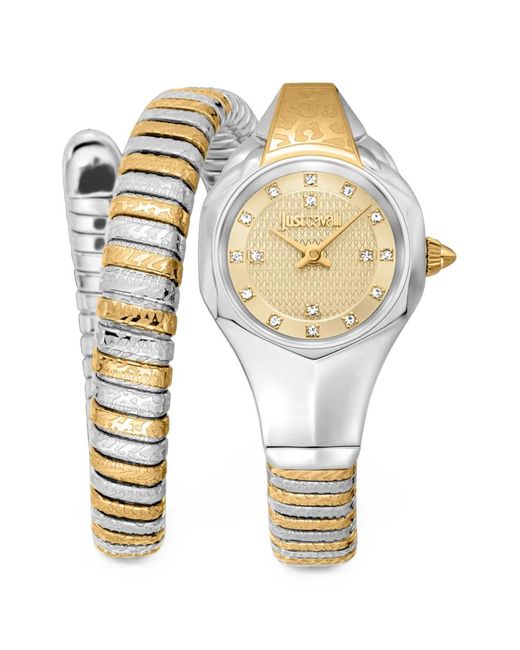 Just Cavalli White Amalfi Two-Toned 22Mm Watch