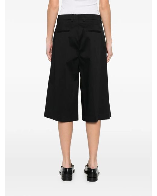 Berwich Black Button Shorts