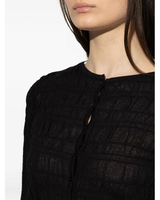 By Malene Birger Black Ebba Ruffled Cardigan