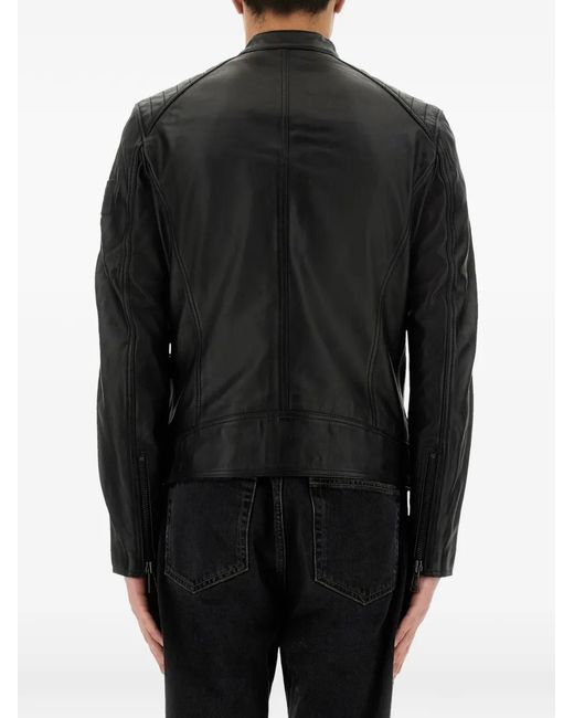 Belstaff Black V Racer Leather Jacket for men