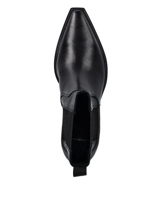 Vagabond Black 40Mm Kelsey Pointed-Toe Heeled Boots