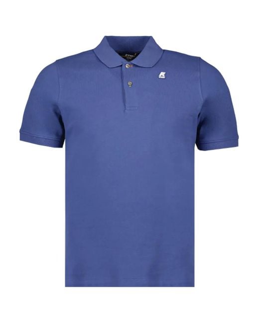 Polo Con Due Bottoni di K-Way in Blue da Uomo