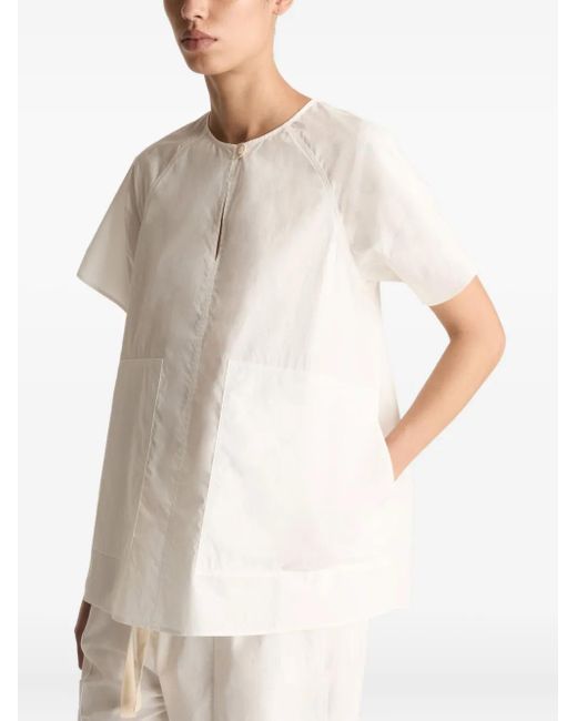 Lee Mathews White Bluse mit Raglanärmeln