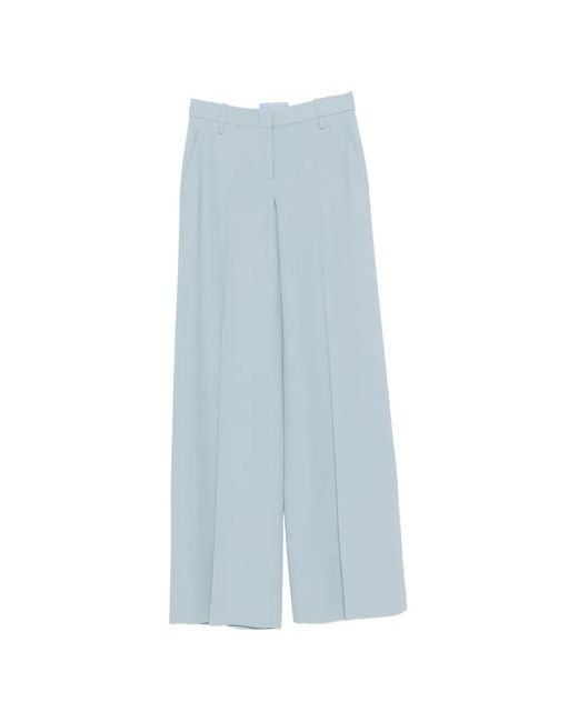Ermanno Scervino Blue Pressed-Crease Palazzo Pants