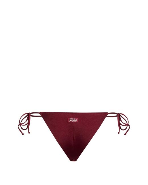 Mc2 Saint Barth Purple Marielle Plate Side-Tie Bikini Bottoms
