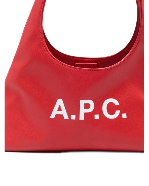 A.P.C. Red Shoulder Bags