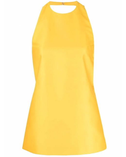 Emilio Pucci Yellow Layered Sleeveless Blouse