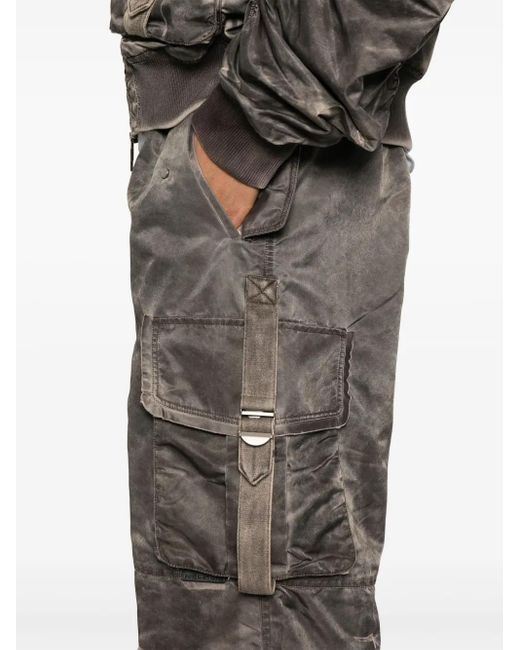 Pantalon Cargo À Effet Délavé Feng Chen Wang pour homme en coloris Gray