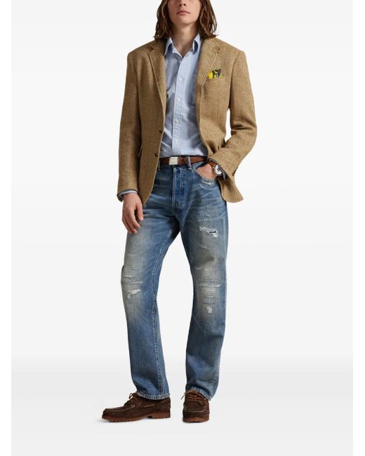 Polo Ralph Lauren Blue Cotton Long-Sleeve Shirt for men