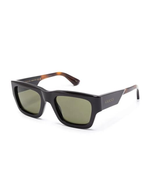 Gucci Brown Rectangle-Frame Sunglasses for men