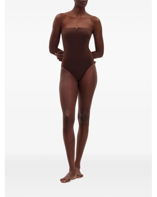 Eres Brown Apparence Bustier Swimsuit