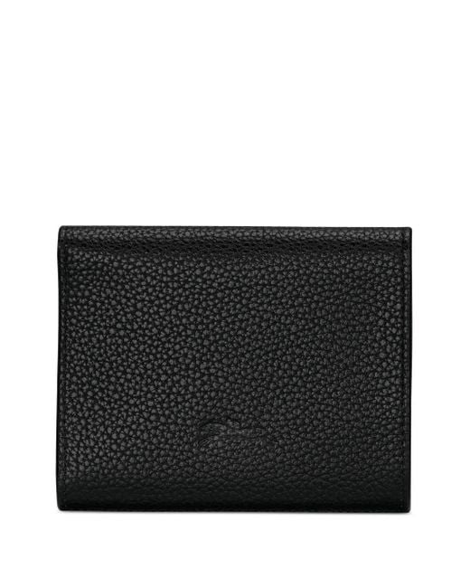 Longchamp Black Porte-Cartes En Cuir