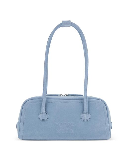MARGE SHERWOOD Blue Soft Boston Ew Top-Handle Shoulder Bag