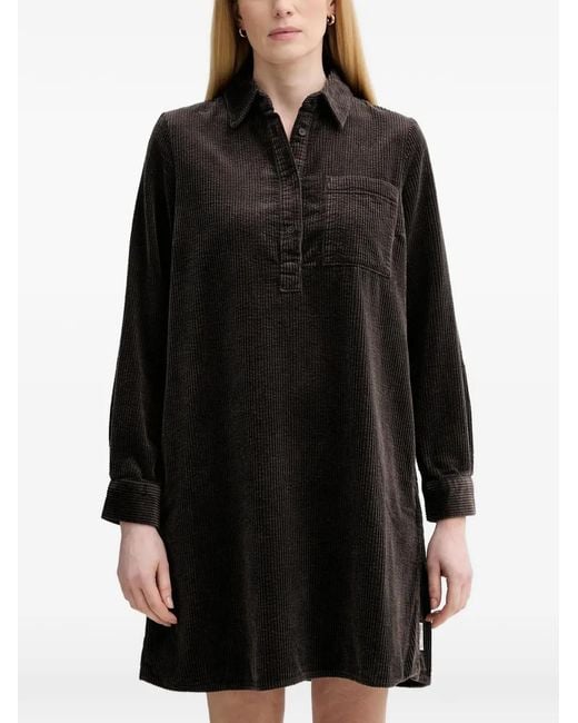Marc O' Polo Black Corduroy Mini Dress