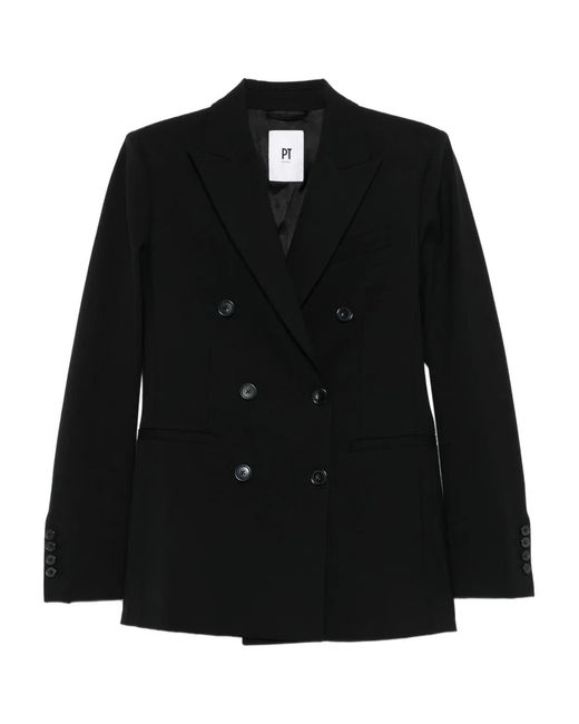 Chaqueta De Lana Con Doble Botonadura PT Torino de color Black