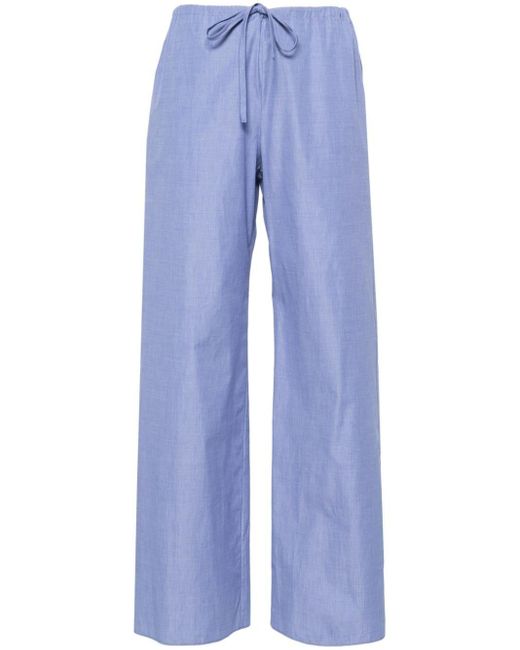 Jugi straight-leg trousers di The Row in Blue