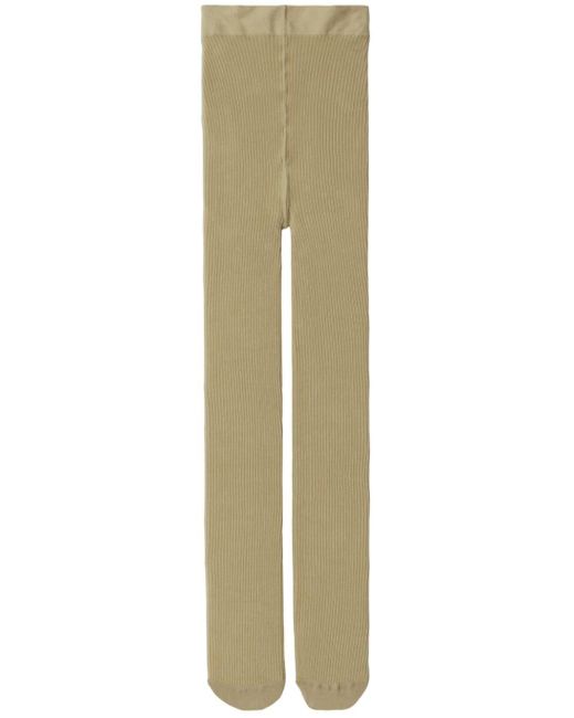 Burberry Natural Ribbed Wool-blend Tights